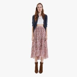 Xirena Iris Tiered Skirt in Red Spark Medium